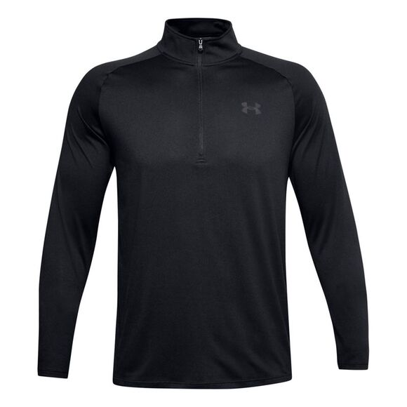 Under Armour Mens 2.0 Half Zip Technical Top / Black/Charcoal Gray